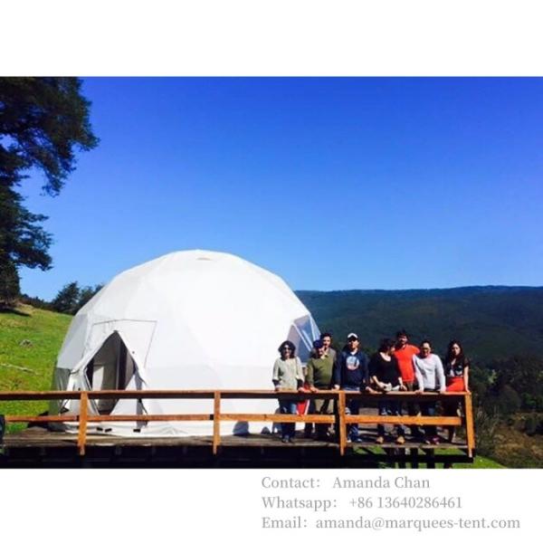 Novo design personalizado Glamping Dome Tenda Dome Tendas de vidro exterior Dome Tend Banheiro exterior