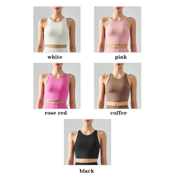 Boat Neck Recycled Womens Sports Bra High Impact Workout Underwear