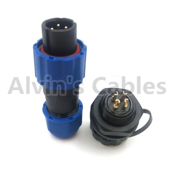 SD13 Waterproof Plastic Electrical Connectors 5 - 25A Rated Current Solder Termination
