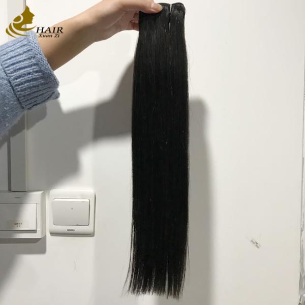High Grade Virgin Human Hair Bundles Natural Black Straight Hair Weft