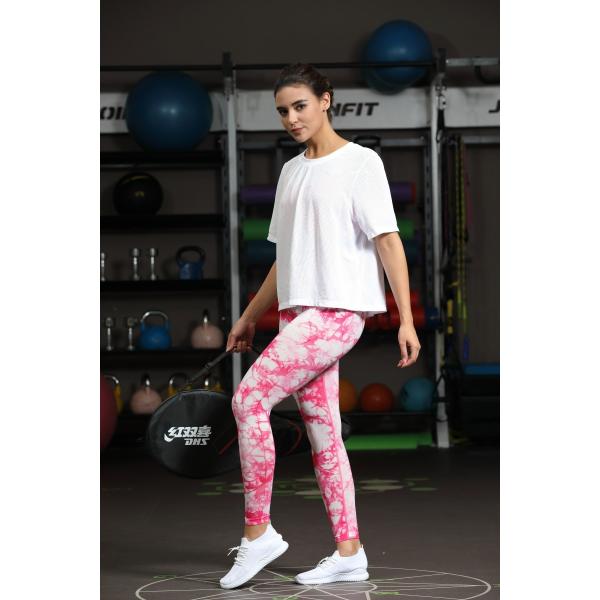 Tie Dye High Waist Yoga Leggings Anti Bacterial Breathable