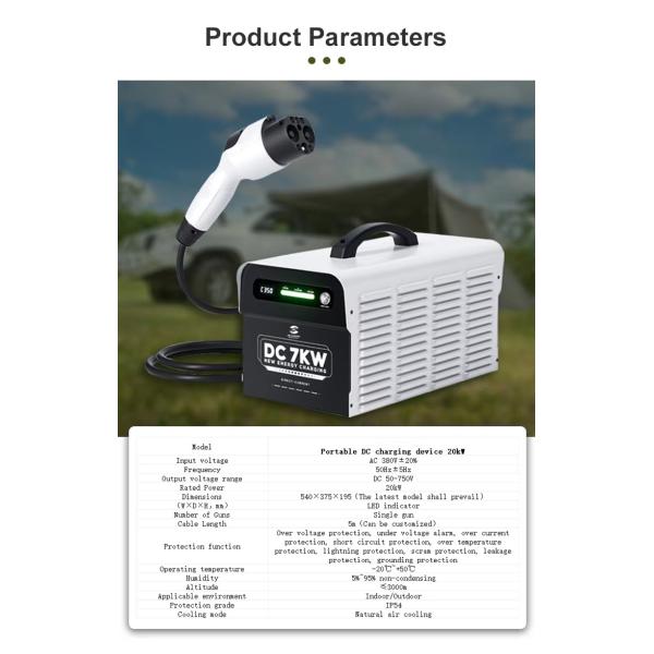 20kW DC Mobile Electric Vehicle Charging Station 11.5kWh LiFePO4