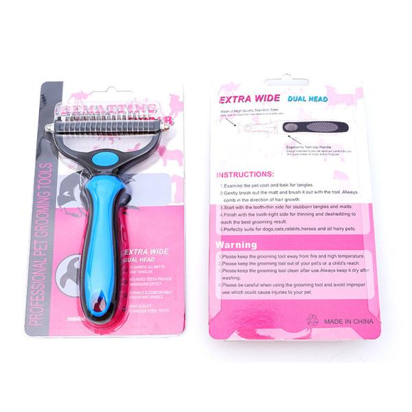 Оптовая домашняя собака двойная боковая волосатая щетка специальная уходная гребка для собак и кошек