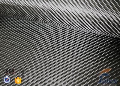 a prata do Weave de sarja de 3K 200g 0.3mm revestiu a tela da fibra do carbono da tela