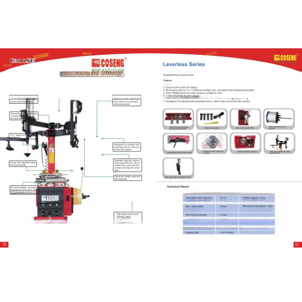 CE Approved 1.1W Semi-Automatic Swing Arm Tyre Changer for Max. Wheel Diameter 1000mm