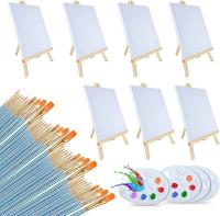 Niños DIY Art Estirado tablero de lienzo Con pincel y paleta para pintar