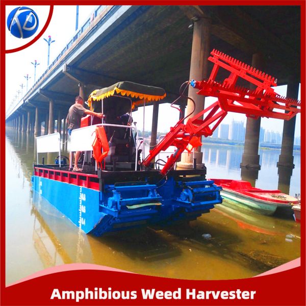 5000 KG Capacity Amphibious Reed Harvester with 5-12 HP Tractor Power and 1000 mm Working Width