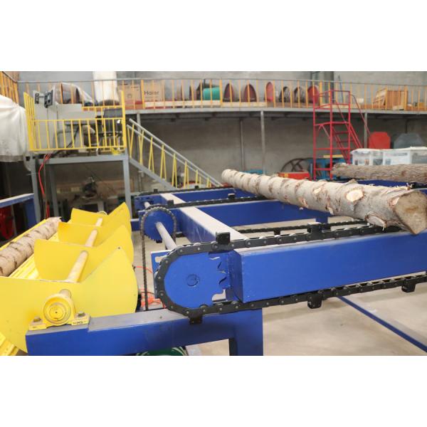 Производственная линия машины лесопилки тимберса, ленточнопильный станок двойных голов вертикальный