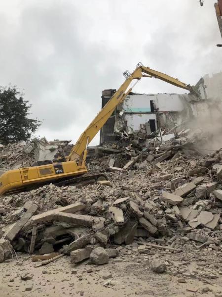 20M-30M Excavator Demolition Long Boom Arm For CAT336 EC480 SY500 Building Demolition Work With 22T Bucket