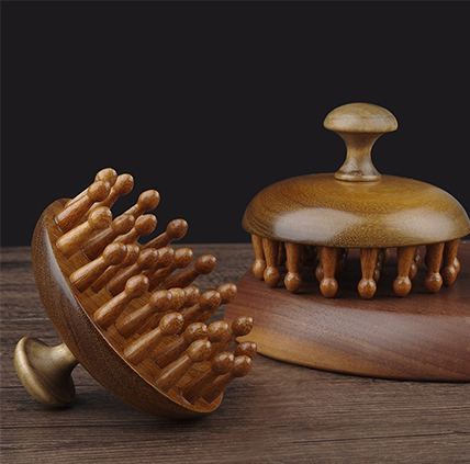 Scalp Massager Brush for Hair Growth Wooden Wide Tooth Hair Brush 1 Year Shelf Life