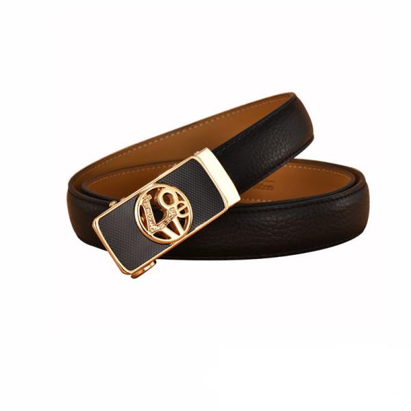 Cowhide женщины пояса пряжки автоматического замка кожаного пояса 120cm платья поддельные