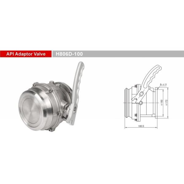 Stainless Steel API Adaptor Valve Truck Spare Parts For Tanks GETH806D -100