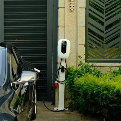 OCPP App Floor Mounted EV Charger WIFI 4G 3.5 Meter Cable