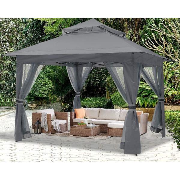 Pop Up Gazebo Mosquito Nettings, Outdoor Canopy Shelter Garden Lawn Backyard, Patio Cover Outdoor Gazebo Pergol