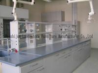 Tabela de funcionamento química do laboratório não - para deslizar ajuste os pés com prateleira do reagente