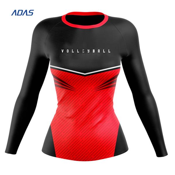Sublimated Print Unisex Volleyball Wear Jerseys Long Sleeve ODM