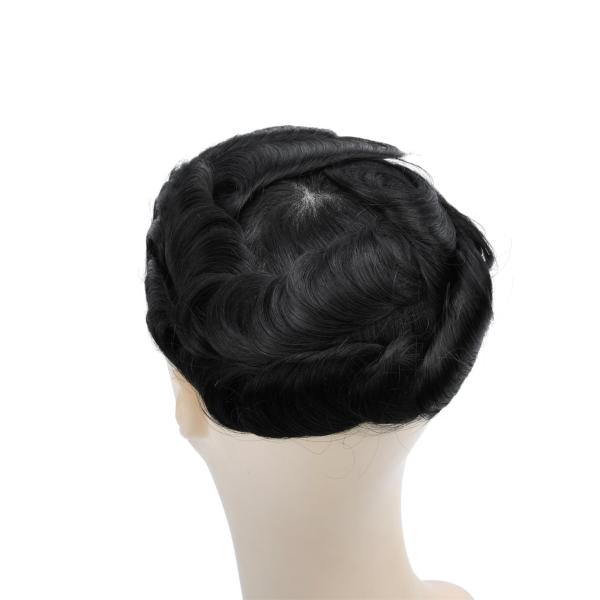 Méthode d'adhérence adhésive pour cheveux en toupe pour hommes personnalisable