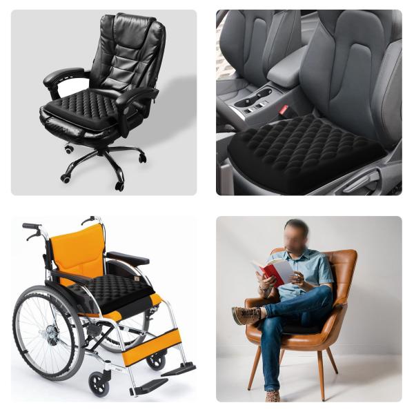 Waterproof Gel Foam Cushion for Pressure Sores Prevention in Adults' Wheelchairs