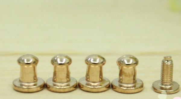 Leather Craft 5mm Head Screwback Button Stud Rose gold