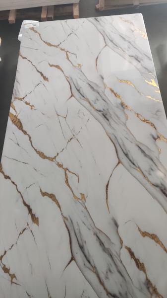 1200x2800 Vinyl Flooring UV Marble Sheet PVC Marble Board Wall Panel Flexible Board