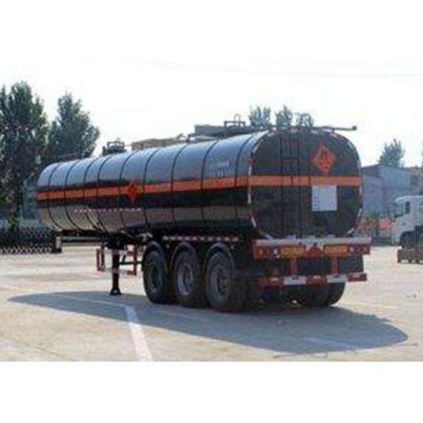 Heating Asphalt Tank Semi Trailer 35 - 60cbm 3 Axle Insulated Tanker Trailers
