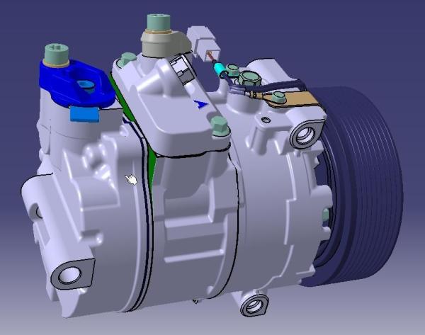 compressor elétrico da C.A. de Denso do reparo do compressor de Aircon do carro 12V