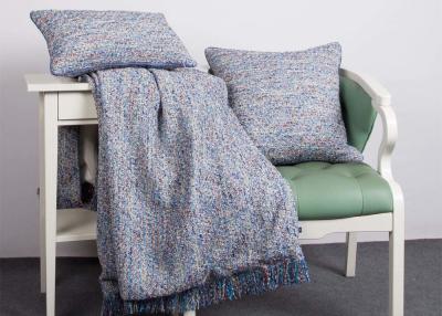 Elegant Decorative Pillow Covers , 100% Polyester Blue Throw Pillows For Couch