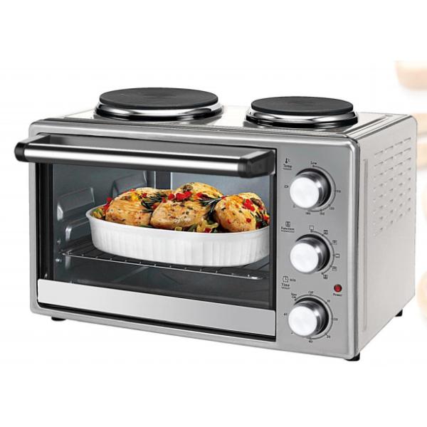 28L Stainless Steel Microwave Oven , 1500w Electric Cake Oven For Home