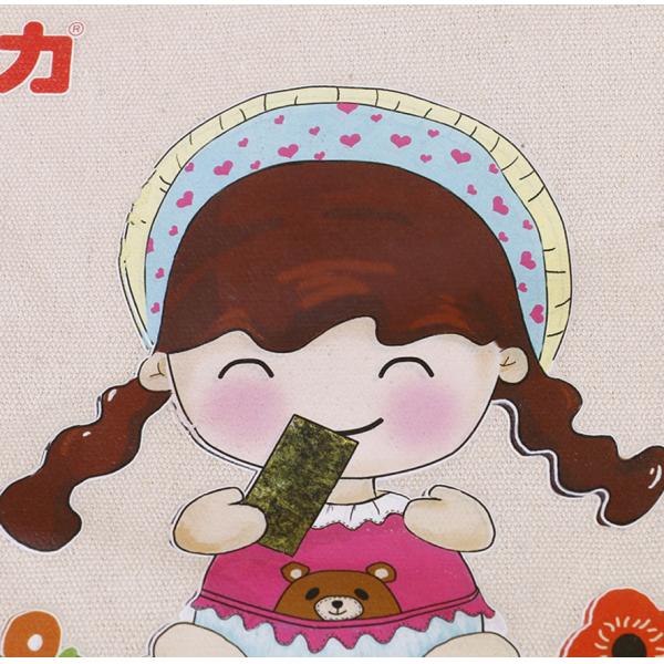 Beach Travel Sholder Bag ,Rope Handle Canvas Shopping Tote Bag With Cartoon Girl Letter Logo