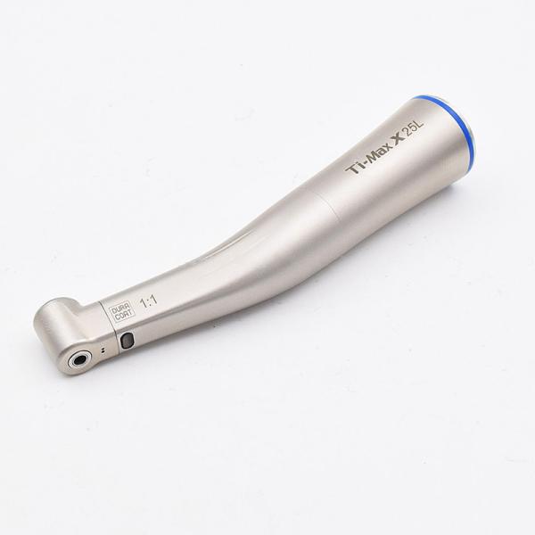 Ti-Max X25L Handpiece Dental Contra Angle Blue 1:1 With Fiber Optic 4 Water Spray Low Speed Polishing Direct Drive