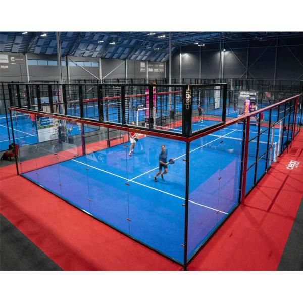 Portable Padel Court Factory 10*20m Customized Glass Padel Court Manufacturing Black White Red Yellow Gray Green