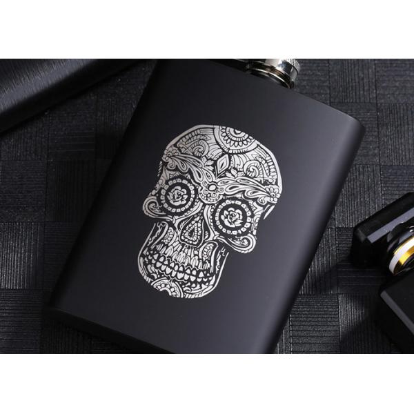 High End Kitchen Household Items Matte Black Hip Flask Spray Paint 8 Oz
