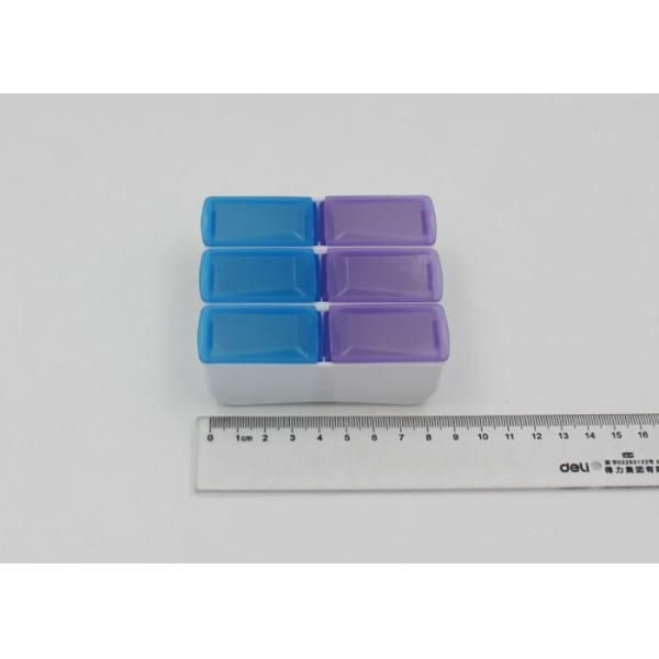 Pormotion Detachable Daily Medication Pill Boxes Blue And Purple Color