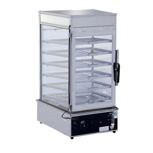 Электрический распаровщик дисплея еды шкафа пара распаровщика плюшки нержавеющий