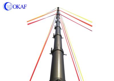 do guincho telescópico estável da mão de Polo do mastro da altura de 18m levantamento manual com fio de indivíduo