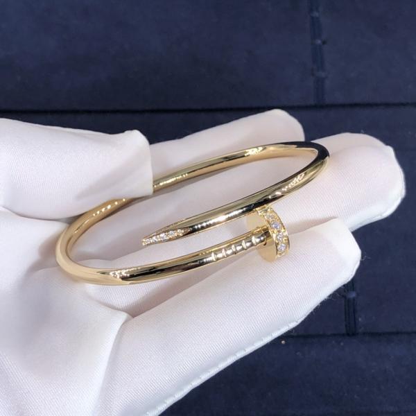 New Fashion Jewelry Bracelet  Pure 18k Gold Cartie Juste Un Clou Bracelet With Natural Real Diamonds