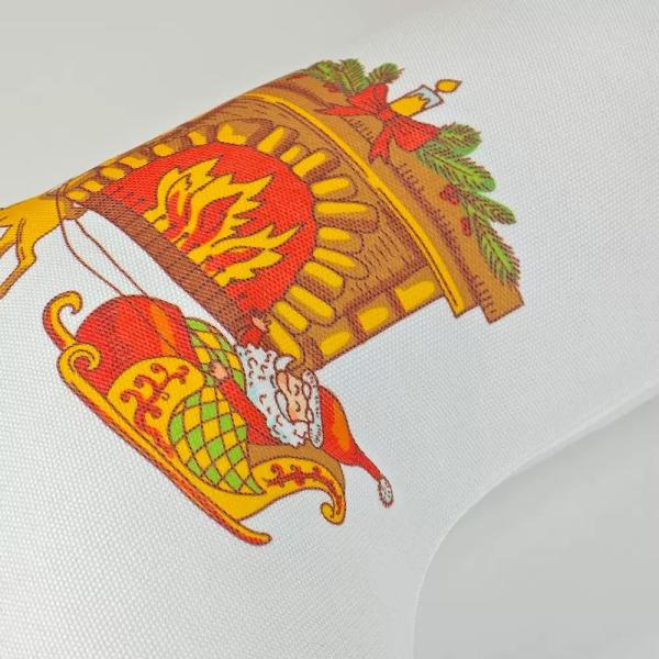 Blank Patchwork Color Sublimation Christmas Stockings For Christmas Eve And Holiday Ornaments