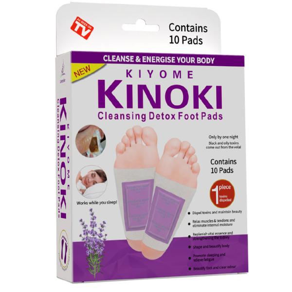 10 Pcs Per Box Ginger Salt Detox Foot Pads for Cleansing Feet and Enhancing Immunity