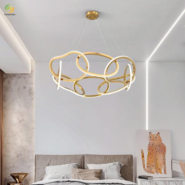 JYLIGHTING Light Luxury Modern Restaurant Chandelier Modern Simple Creative Circular Art bar Restaurant  Modern Pendant Light