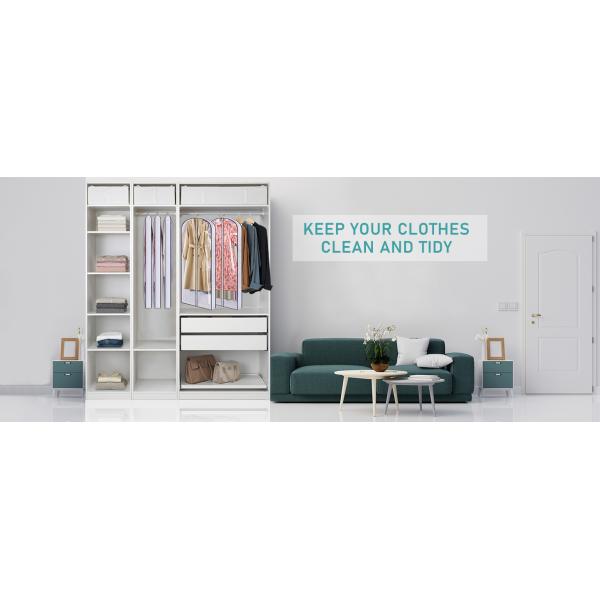 Customized Non-Woven Men'S Suit Bag For Travel Dust Folding Garment Bags PVC Clear Hanging Zip Suit Cover Bag