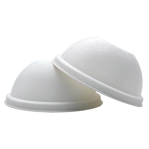 100% Biodegradable Reusable Natural Sugarcane Pulp 80Mm Dome Paper Cup Lids For Coffee Shop