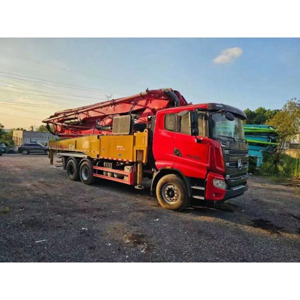 49 Meters Heavy Duty Boom Concrete Pump Truck With 3 Shafts And 5 Arm Crane Jib