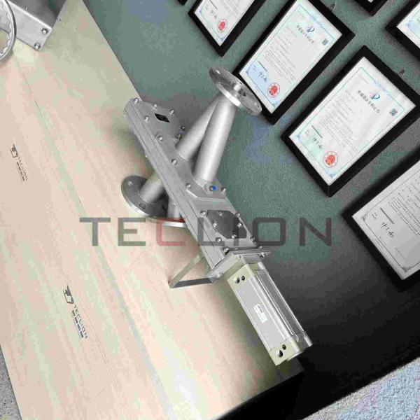 Valve de changement de ligne en acier inoxydable, adaptée au transport pneumatique en phase diluée ou au déchargement par gravité