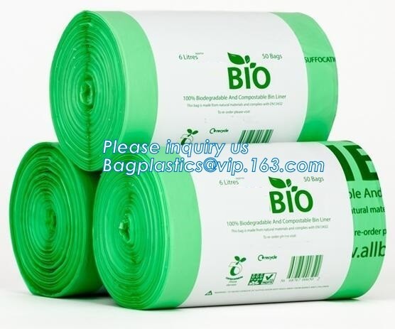 Kitchen Trash Collection Biodegradable Food Waste Bags  / Compostable Garbage Bag