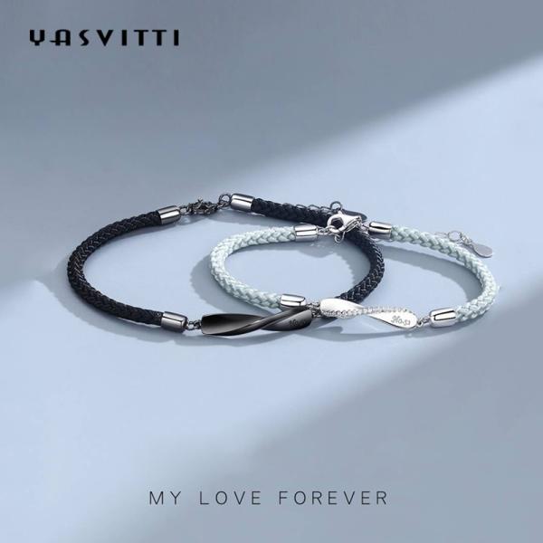 браслет строки черноты браслетов 3A CZ ювелирных изделий 7g 8.7in стерлинговый серебряный