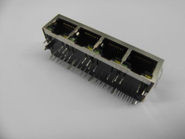 1000 megabits 1 x conector 4 multi RJ45 fêmea portuário com o transformador para o interruptor dos ethernet