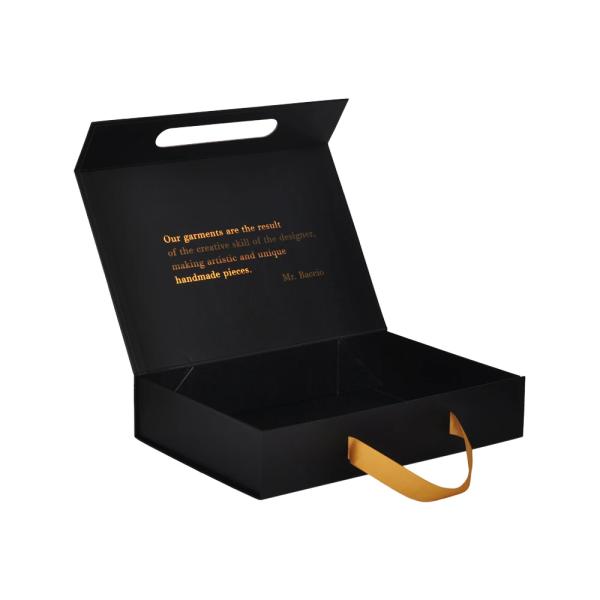 Wholesale Luxury Paper Magnet Folding Magnetic Gift Box Garment Apparel Clothing Packaging Box