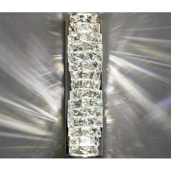 Роскошный современный хрустальный настенный светильник K9 из нержавеющей стали