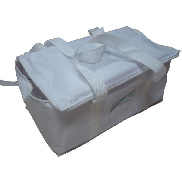 Promotional 210D White Nylon Thermal Protective Bag, Food Carrier Bags 42 * 28 * 16 cm