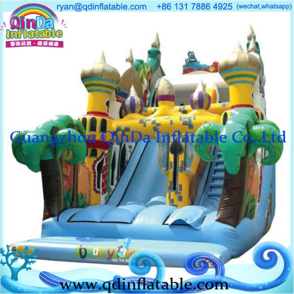 Commercial inflatable water slide,18oz giant inflatable corkscrew water slides for sale